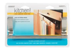 iDesign Brushed Silver Over the Cabinet Towel Bar 9-1/4 in. L Stainless Steel