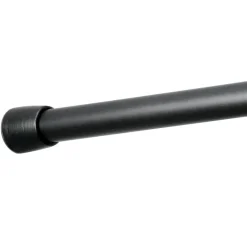 iDesign Cameo Tension Curtain Rod 87 in. L Matte Black