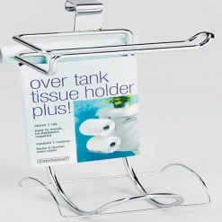 iDesign Chrome Silver Over the Tank Toilet Paper Holder