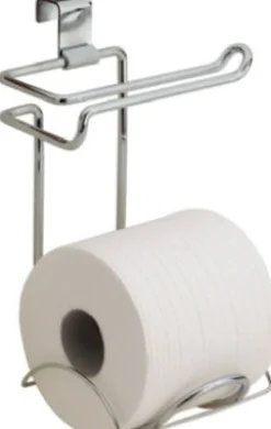 iDesign Chrome Silver Over the Tank Toilet Paper Holder