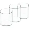 iDesign Clarity Cosmetic Trio Clear Plastic Utensil Holder
