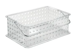 iDesign Clear Basket 5 in. H X 14 in. W X 8.69 in. D Stackable