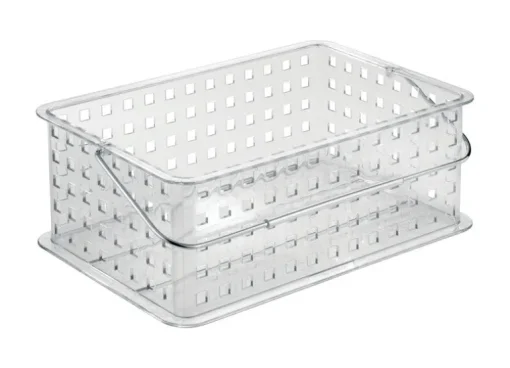 iDesign Clear Basket 5 in. H X 14 in. W X 8.69 in. D Stackable