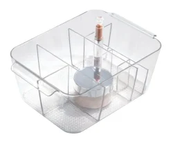 iDesign Clear Cosmetic Organizer 3-5/8 in. H X 10-13/32 in. W X 7.1 in. D
