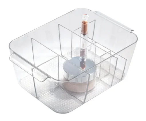 iDesign Clear Cosmetic Organizer 3-5/8 in. H X 10-13/32 in. W X 7.1 in. D