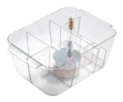 iDesign Clear Cosmetic Organizer 3-5/8 in. H X 10-13/32 in. W X 7.1 in. D