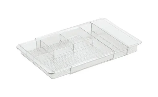 iDesign Clear Drawer Organizer 1.25 in. H X 7.75 in. W X 11.25 in. D