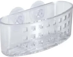 iDesign Clear Plastic Sponge and Scrubber Holder