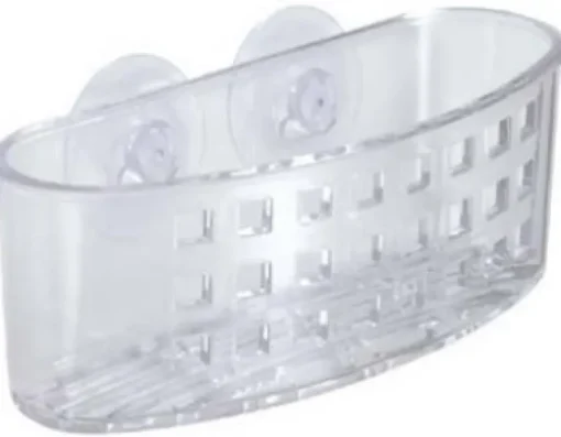 iDesign Clear Plastic Sponge and Scrubber Holder