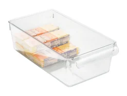 iDesign Clear Storage Bin 3.5 in. H X 6 in. W X 11.5 in. D Stackable