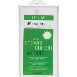 iDesign Ecopreme 72 in. H X 72 in. W White Soft Shower Curtain Liner EVA
