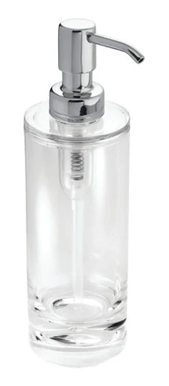 iDesign Eva Chrome Clear/Silver Acrylic Soap Pump