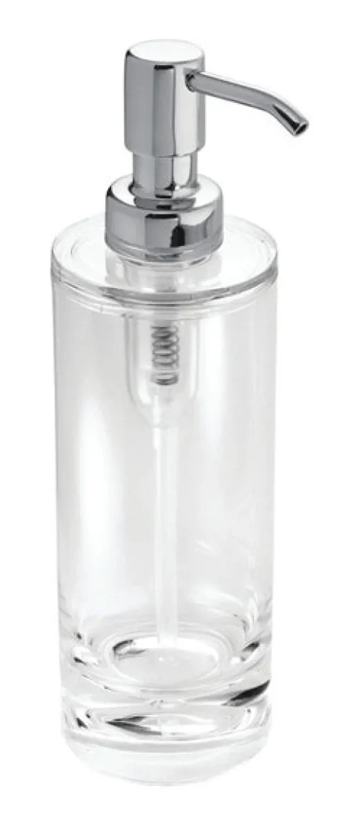 iDesign Eva Chrome Clear/Silver Acrylic Soap Pump