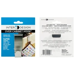 iDesign Forma 3-1/4 in. L Brushed Nickel Silver Stainless Steel Small Over the Cabinet Hook 1 pk