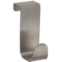 iDesign Forma 3-1/4 in. L Brushed Nickel Silver Stainless Steel Small Over the Cabinet Hook 1 pk