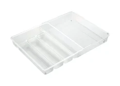 iDesign Linus Clear Cutlery Organizer 2.25 in. H X 14.25 in. W X 11.25 in. D