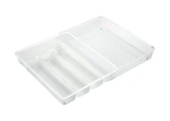 iDesign Linus Clear Cutlery Organizer 2.25 in. H X 14.25 in. W X 11.25 in. D