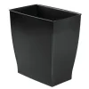 iDesign Mono 2 gal Black Plastic Rectangular Wastebasket