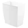 iDesign Mono 2.5 gal White Plastic Rectangular Wastebasket