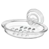 iDesign Power Lock Clear Plastic Soap Dish