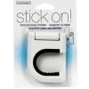 iDesign Stick On 3-1/2 in. H X 2-1/2 in. W White Broom/Mop Holder