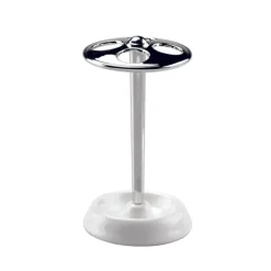 iDesign York White Steel Toothbrush Holder