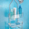 iDesign Zia 23 in. H X 10 in. W X 5 in. L Clear Shower Caddy