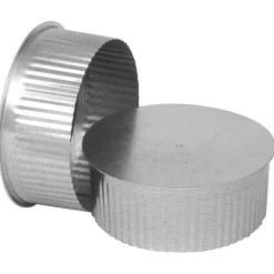 Imperial 3 in. D Galvanized Steel Crimped Pipe End Cap