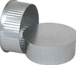 Imperial 3 in. D Galvanized Steel Crimped Pipe End Cap