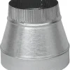Imperial Gray Galvanized Steel 28 ga. Crimp on Small End Furnace Pipe Reducer 9 x 8 Dia. in.