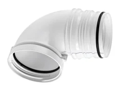 Imperial Quick Connect 4 in. L X 4 in. D Silver/White Plastic 90 Degree Dryer Connector Elbow