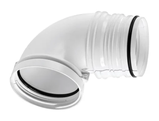 Imperial Quick Connect 4 in. L X 4 in. D Silver/White Plastic 90 Degree Dryer Connector Elbow
