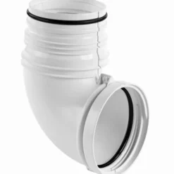 Imperial Quick Connect 4 in. L X 4 in. D Silver/White Plastic 90 Degree Dryer Connector Elbow
