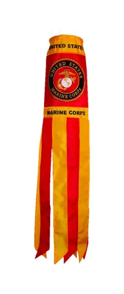 In the Breeze US Marine Corps Windsock 40 in. H X 6 in. W