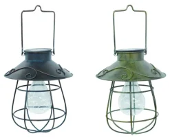Infinity 12.99 in. Iron Traditional Solar Lantern Assorted (Pack of 8)