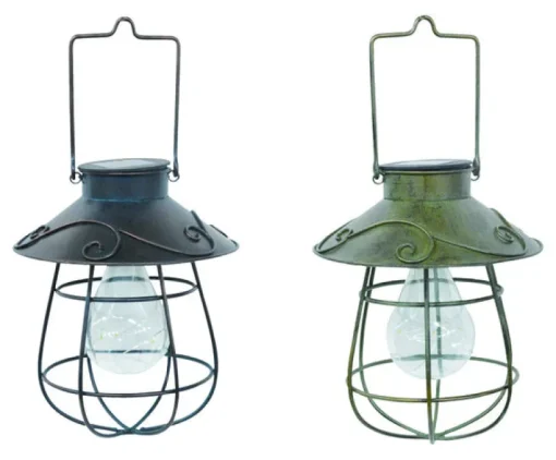 Infinity 12.99 in. Iron Traditional Solar Lantern Assorted (Pack of 8)
