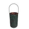 Infinity 10 in. Metal Leaves Hanging Lantern Green Patina (Pack of 2)