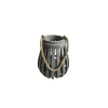 Infinity 11 in. Wood Cement Look Hanging Lantern Gray (Pack of 2)