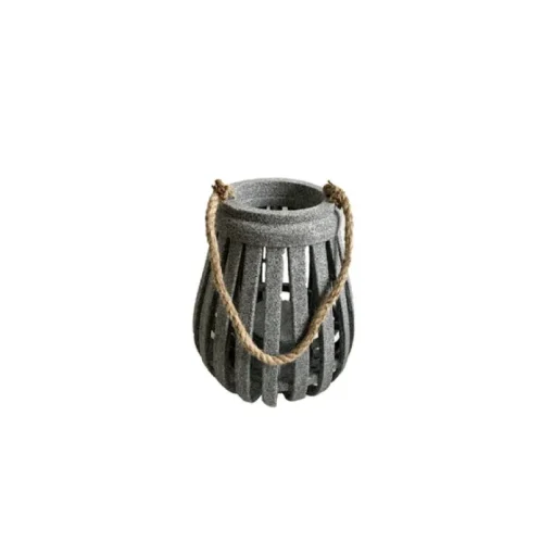 Infinity 11 in. Wood Cement Look Hanging Lantern Gray (Pack of 2)