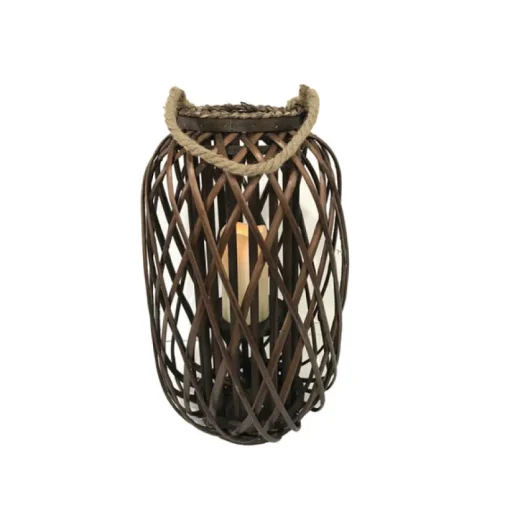 Infinity 20 in. Wood Willow Hanging Lantern Brown (Pack of 2)