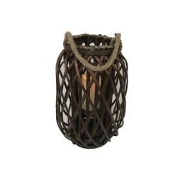 Infinity 16 in. Wood Willow Hanging Lantern Brown (Pack of 4)