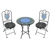 Infinity Infinity 3 pc Black Steel Casual Bistro Set