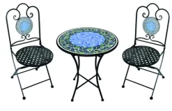 Infinity Infinity 3 pc Black Steel Casual Bistro Set