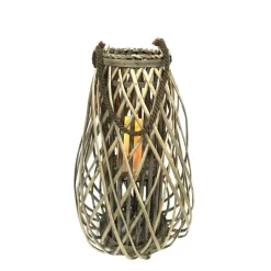 Infinity LED Wood Flameless Lantern GrayInfinity LED Wood Flameless Lantern Gray