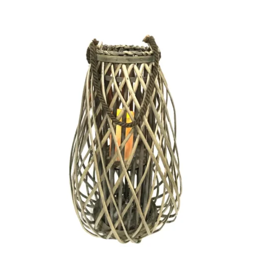 Infinity LED Wood Flameless Lantern GrayInfinity LED Wood Flameless Lantern Gray