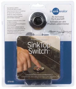 InSinkErator Garbage Disposal Sink Top Switch Chrome/White Plastic