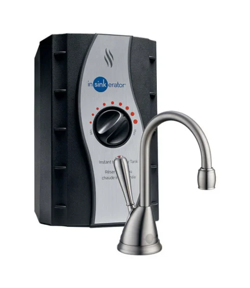 InSinkErator Involve 2/3 gal Black Hot Water Dispenser Stainless Steel