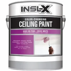 Insl-x Flat White Latex Color Changing Ceiling Paint Indoor 1 gal.