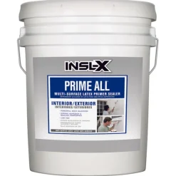 INSL-X Prime All White Flat Water-Based Acrylic Latex Multi-Surface Primer Sealer 5 gal.