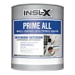 Insl-x Prime All White Flat Water-Based Acrylic Latex Primer 1 qt.
